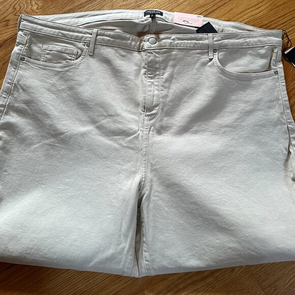 NYDJ Curves 360   SLIM Straight Ankle Jean BEIGE 26s $109 Petite Short NEW - Picture 5 of 13